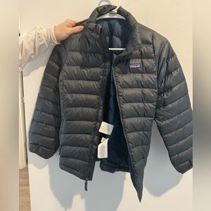 Patagonia Kids Grey Puffer Jacket Large 12